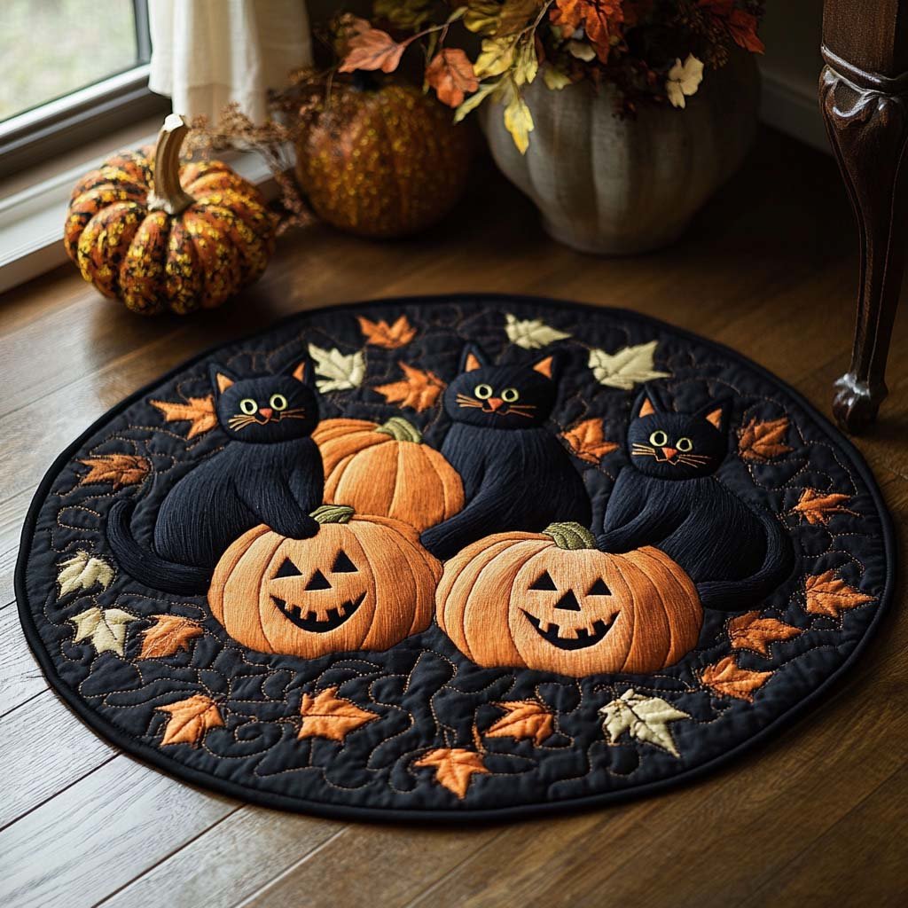 Lantern Keeper Round Mat Rug - washable non-slip printed rug