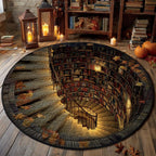 Lantern Spire Round Mat Rug - washable non-slip printed rug