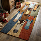 Laughing Horse Lane Runner Carpet Runner Rug - Cute Pet Design | Animal Printed Runner Rug