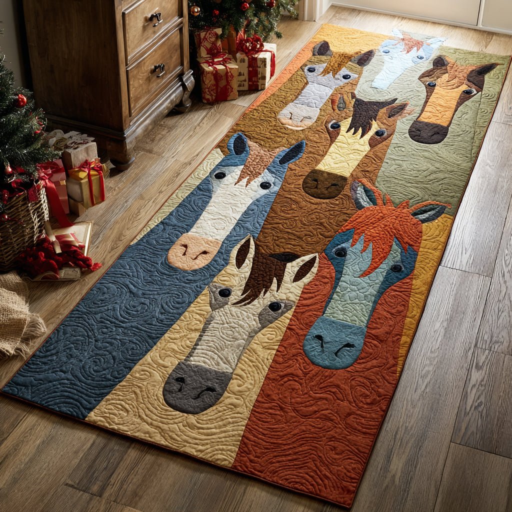 Laughing Horse Lane Runner Carpet Runner Rug - Cute Pet Design | Animal Printed Runner Rug