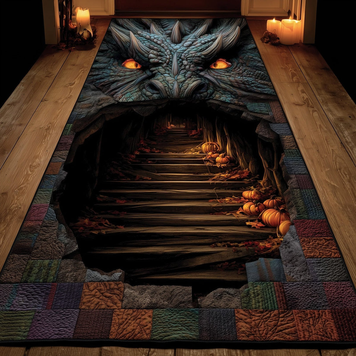 Lava Dragon Runner Rug - Nature Design | Serene Runner Rug