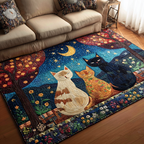 Lazy Cat area rug in a living room