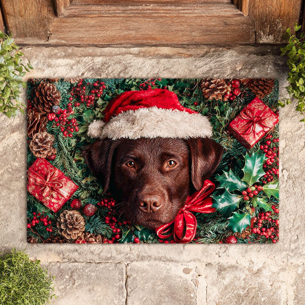 Leaf Gift Labrador Doormat - Cute Animal Design | Printed Welcome Doormat