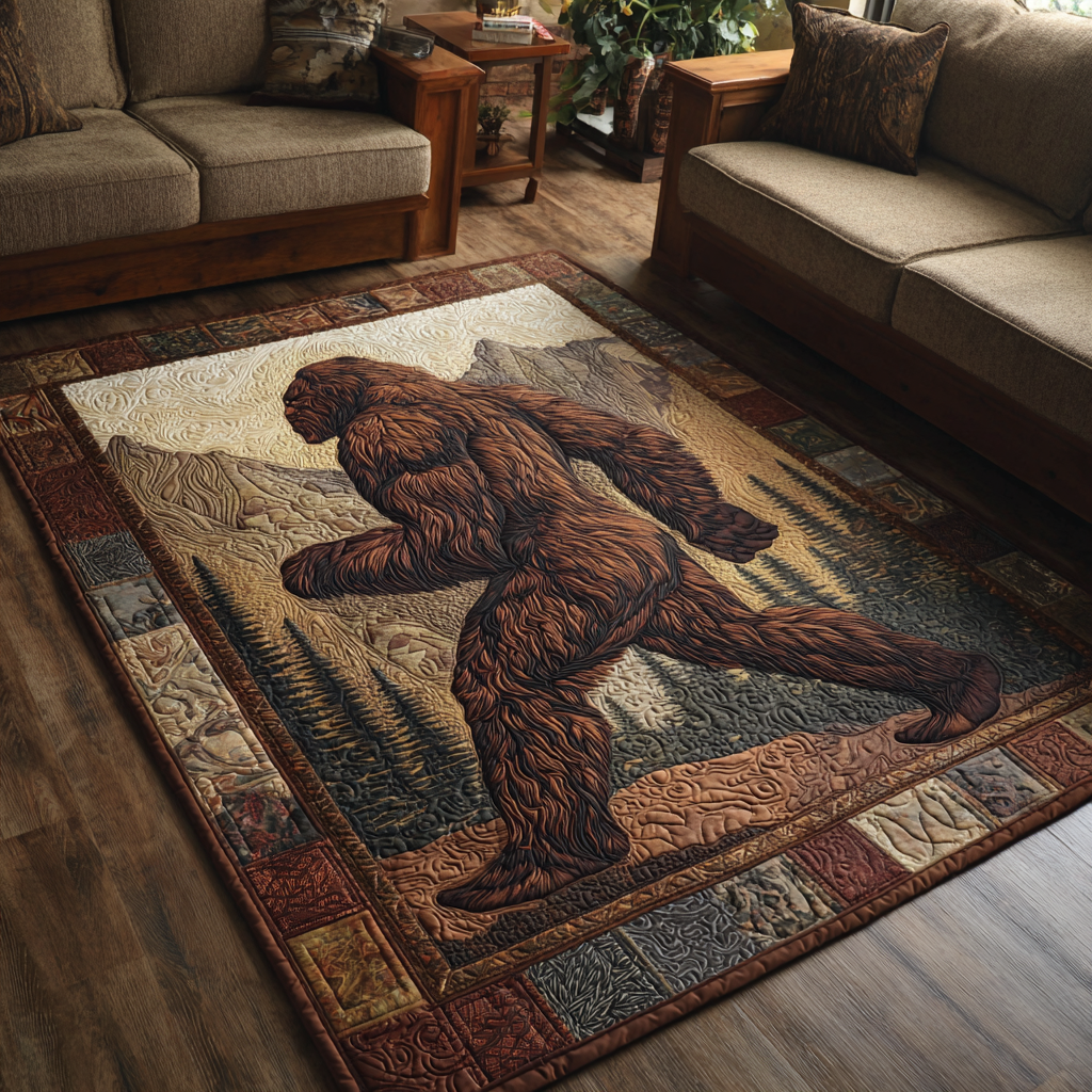 Legend Bigfoot area rug in a living room