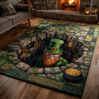 Leprechaun Golden Peak area rug in a living room