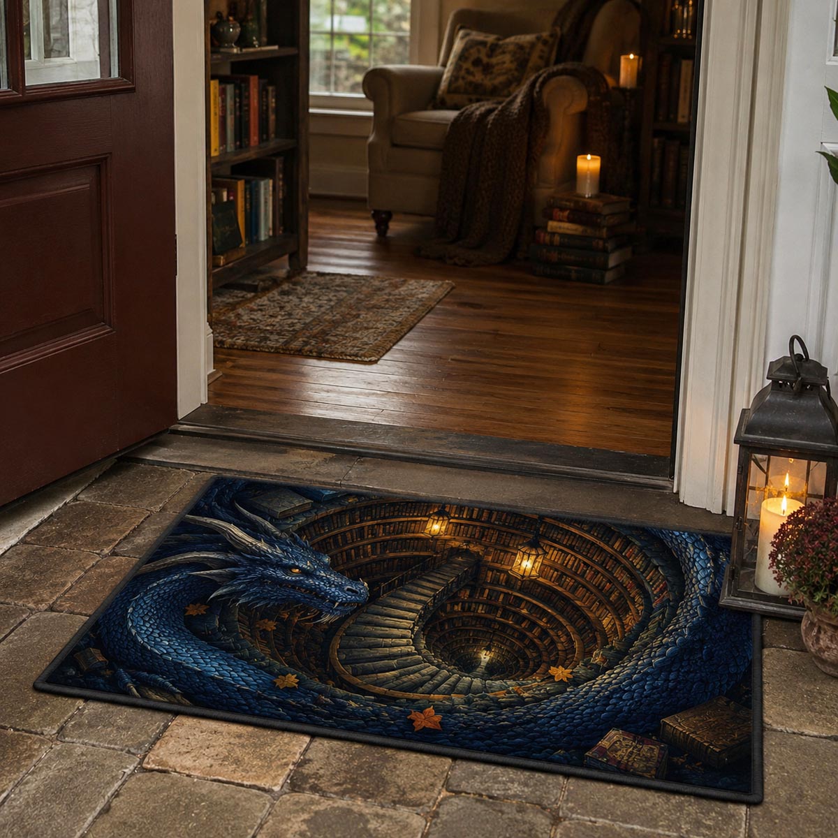 Leviathan Abyss Doormat - Nature Design | Printed Welcome Doormat - washable non-slip printed rug