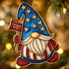 Liberty Star Gnome Christmas Ornament