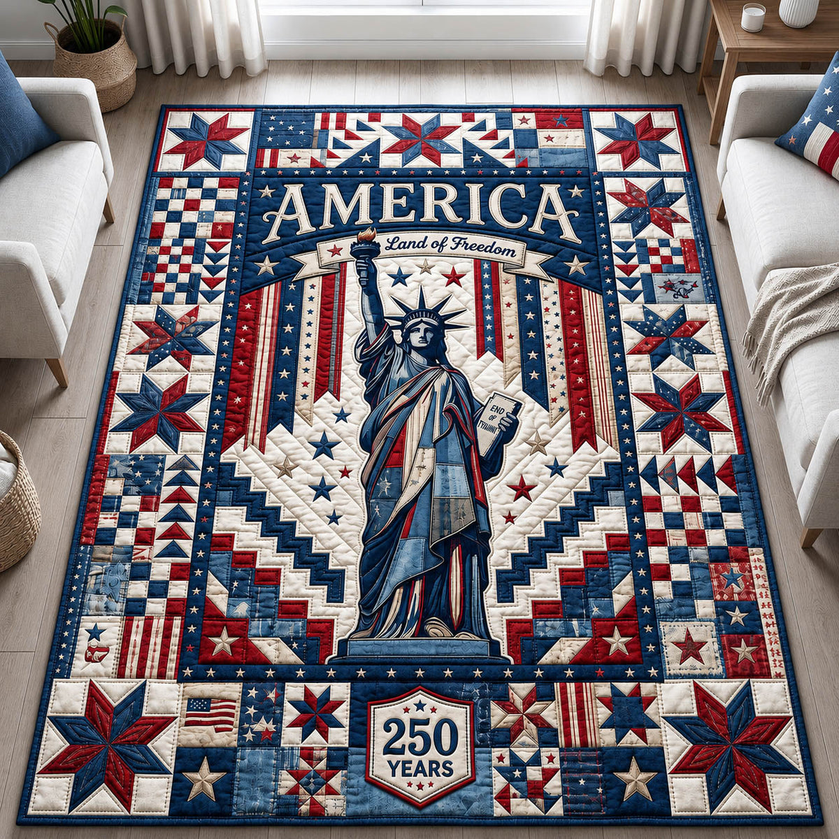 Liberty 250 area rug in a living room