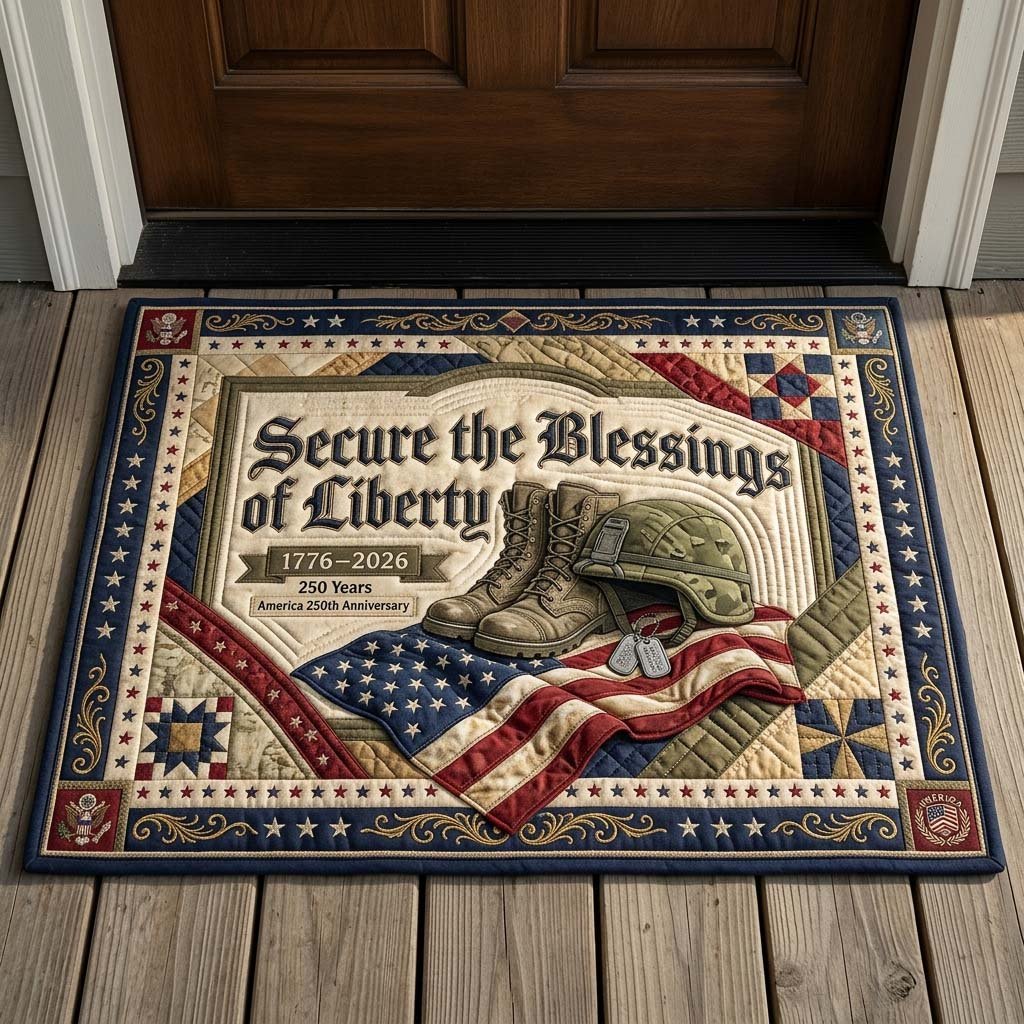 Liberty Anthem Doormat - Patriotic Design | Printed Welcome Doormat