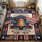 Liberty Bloom area rug in a living room
