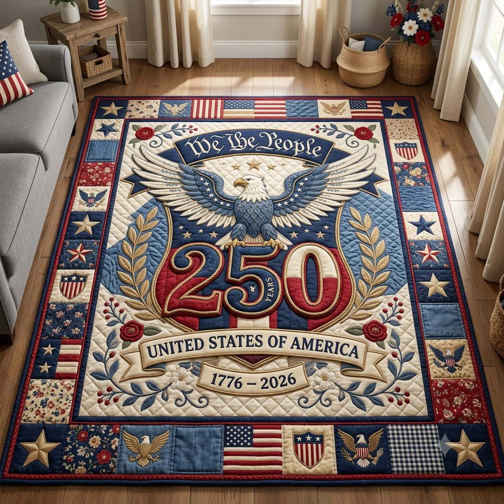 Liberty Eagle area rug in a living room