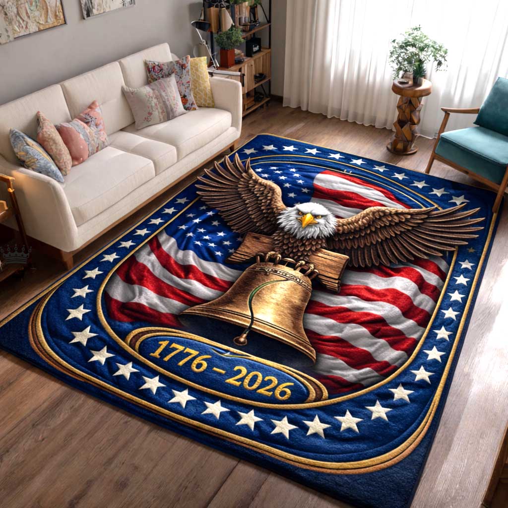 Liberty Eagle area rug in a living room