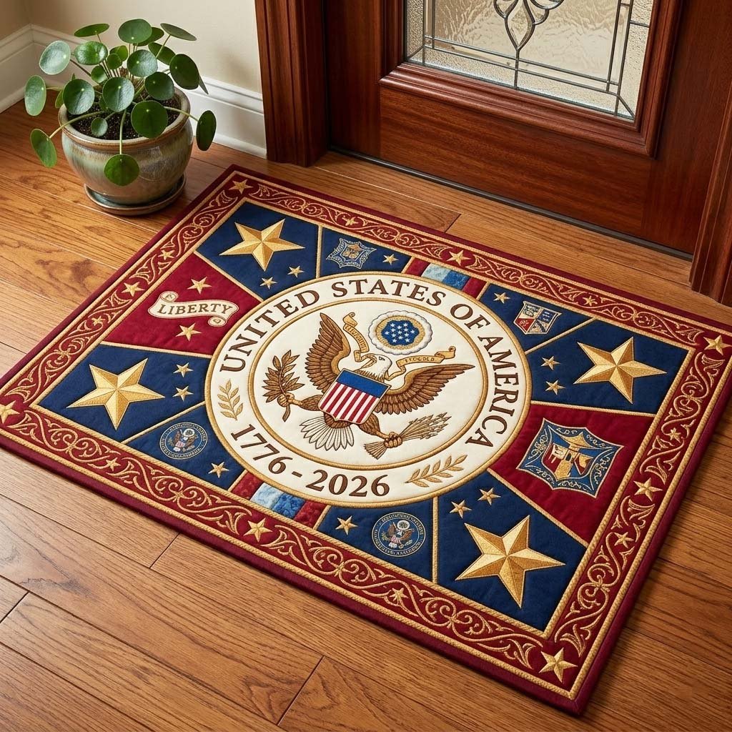 Liberty Eagle Doormat - Patriotic Design | Printed Welcome Doormat
