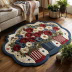 Liberty Garden Custom Shape Area Rug - Nature Design | Die-Cut Non-Slip Rug - washable non-slip printed rug