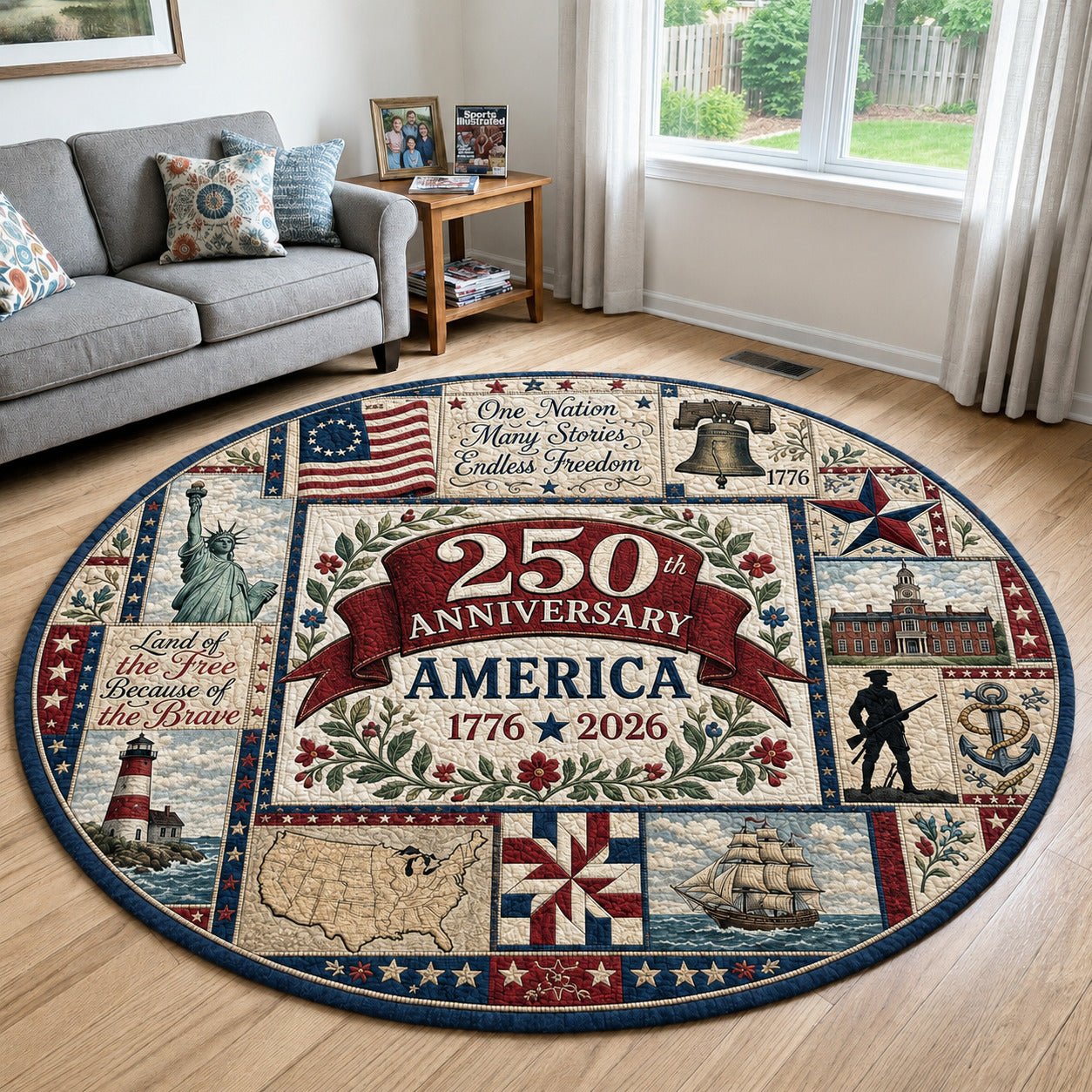 Liberty Heritage Round Mat Rug - Nature Design | Serene Home Decor