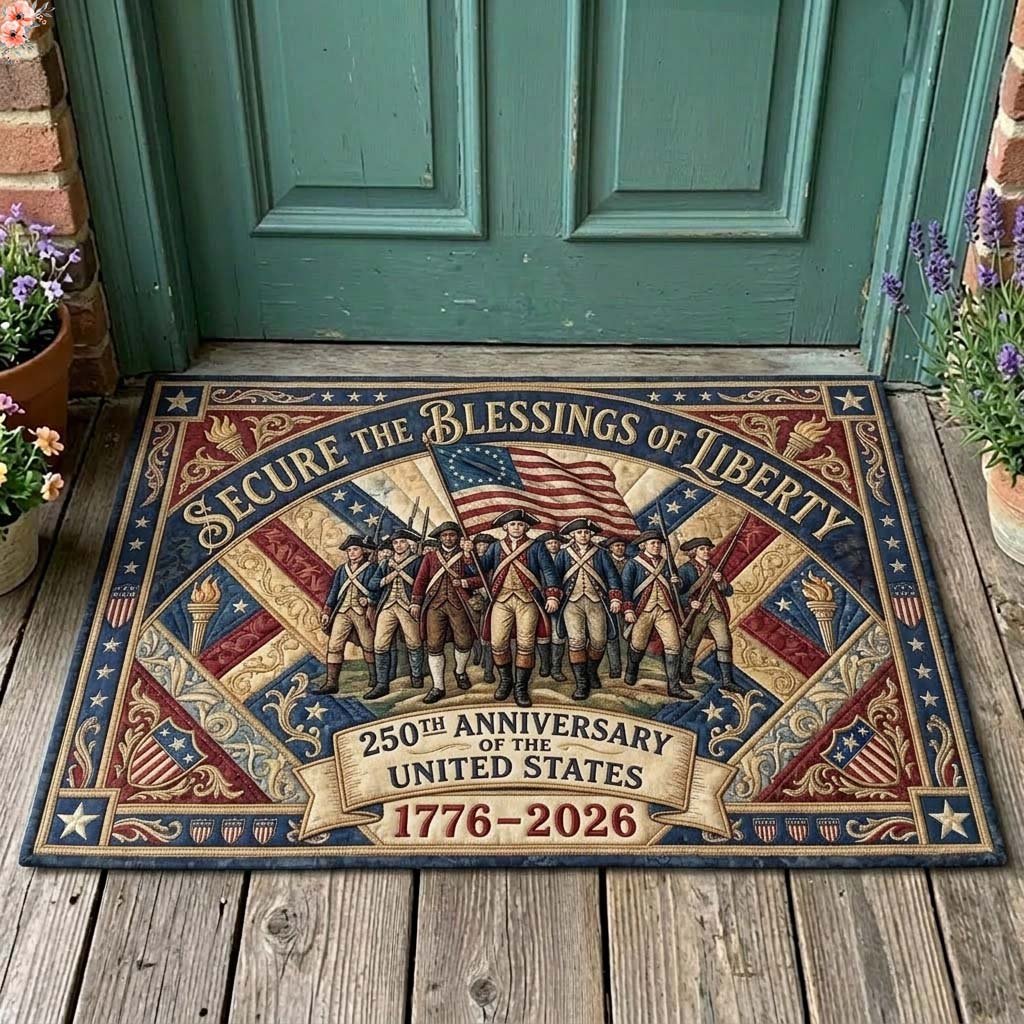 Liberty Honor Doormat - Patriotic Design | Printed Welcome Doormat