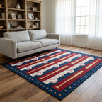 Liberty League area rug in a living room