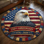 Liberty Legacy (Design 10) Round Mat Rug - washable non-slip printed rug