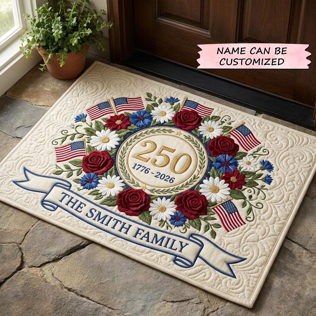 Liberty Stars QTCUZ Doormat - Patriotic Design | Printed Welcome Doormat
