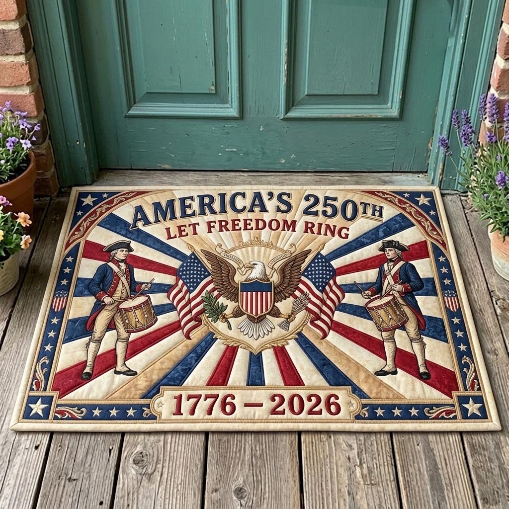 Liberty Threads Doormat - Patriotic Design | Printed Welcome Doormat
