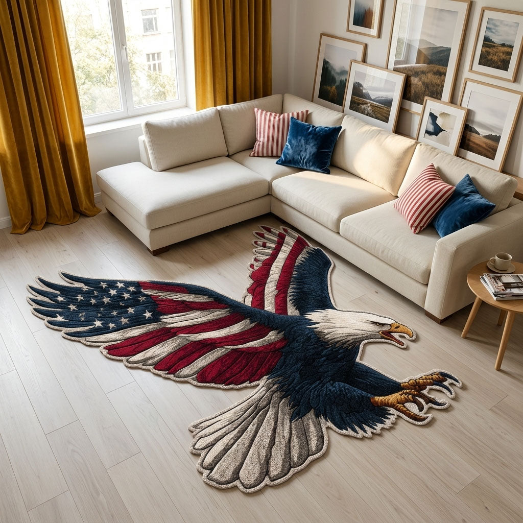Liberty Wings Custom Shape Area Rug - Nature Design | Die-Cut Non-Slip Rug - washable non-slip printed rug