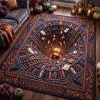 Library Abyss area rug in a living room