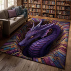 Library Dragon area rug in a living room