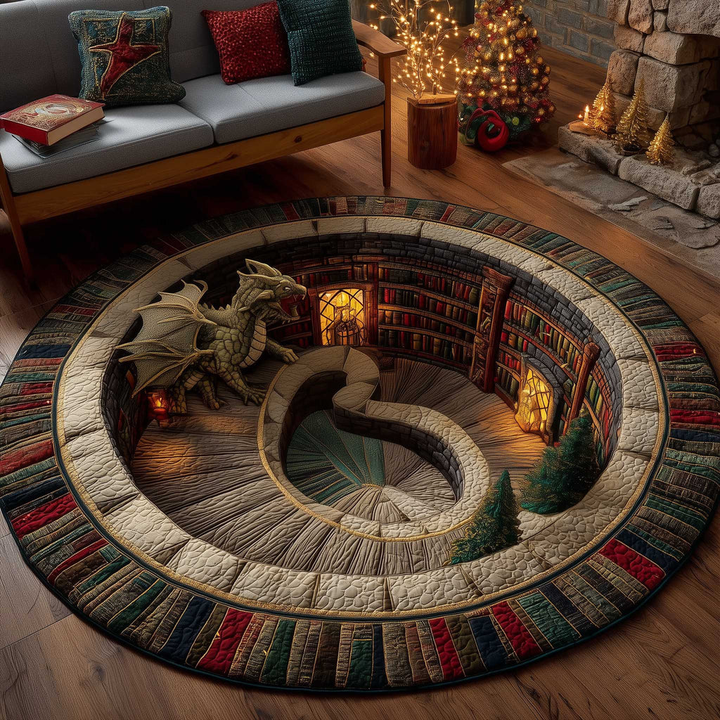 Library Guardian Round Mat Rug