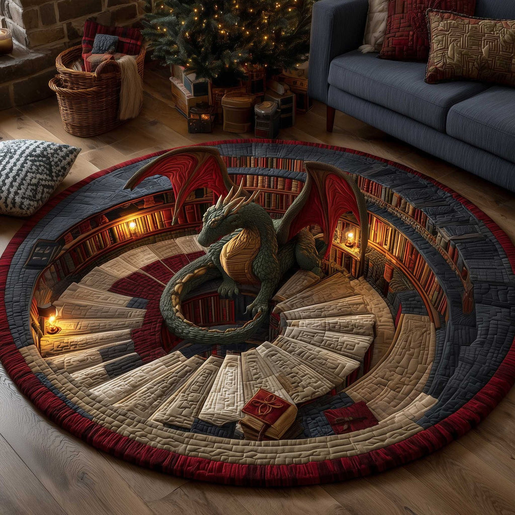 Library Guardian Round Mat Rug - Nature Design | Serene Home Decor