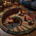 Library Guardian Round Mat Rug - Nature Design | Serene Home Decor