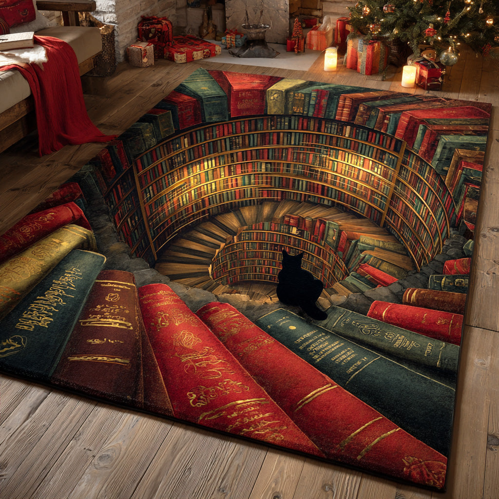 Library Whiskers area rug in a living room