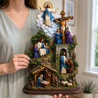 Life Of Jesus wooden block, laser-cut 3-layer wood