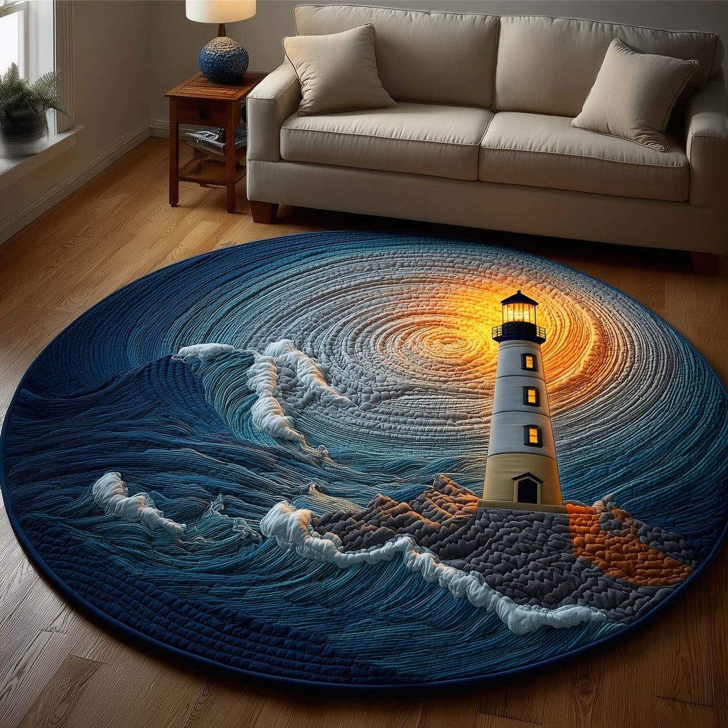 Lighthouse Round Mat Rug - Nature Design | Serene Home Decor