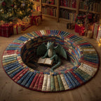 Literary Escape (Design 6) Round Mat Rug - washable non-slip printed rug