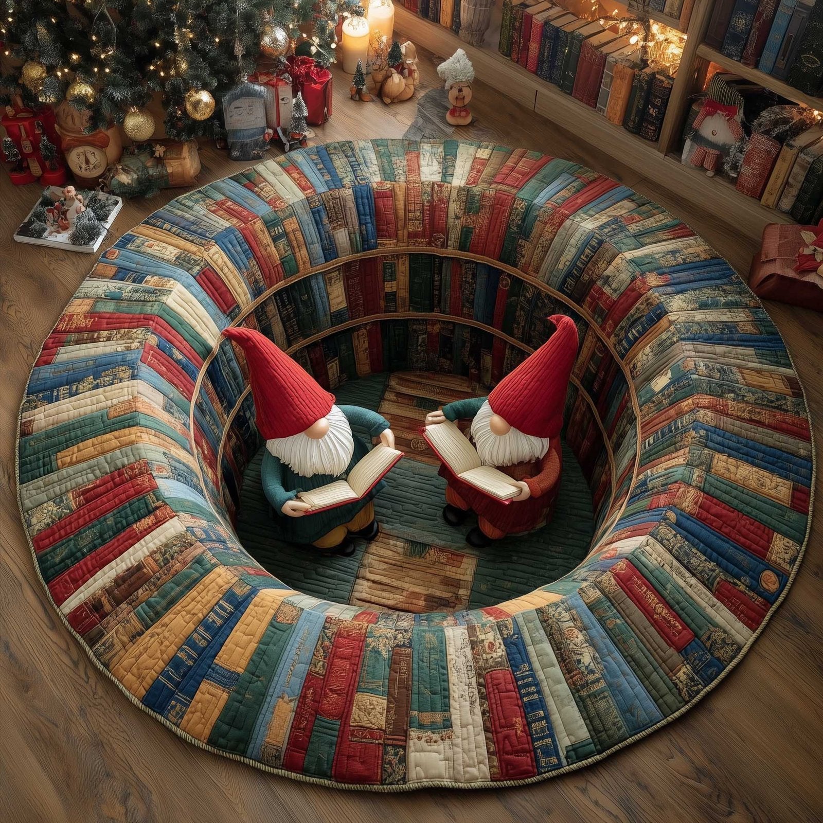 Literary Escape Round Mat Rug - Nature Design | Serene Home Decor