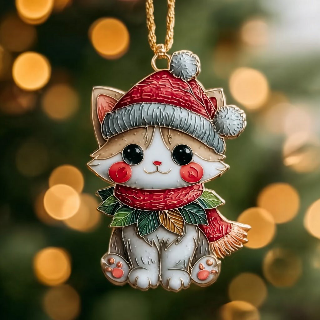 Little Meow Claus Christmas Ornament