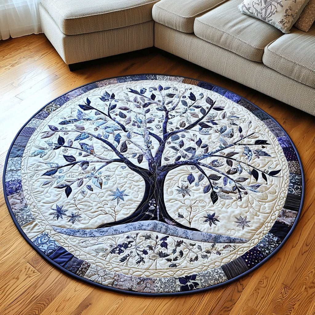 Living Legacy Round Mat Rug - washable non-slip printed rug