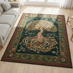 Living Roots area rug in a living room