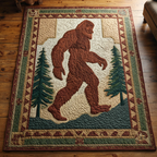 Lone Bigfoot area rug in a living room