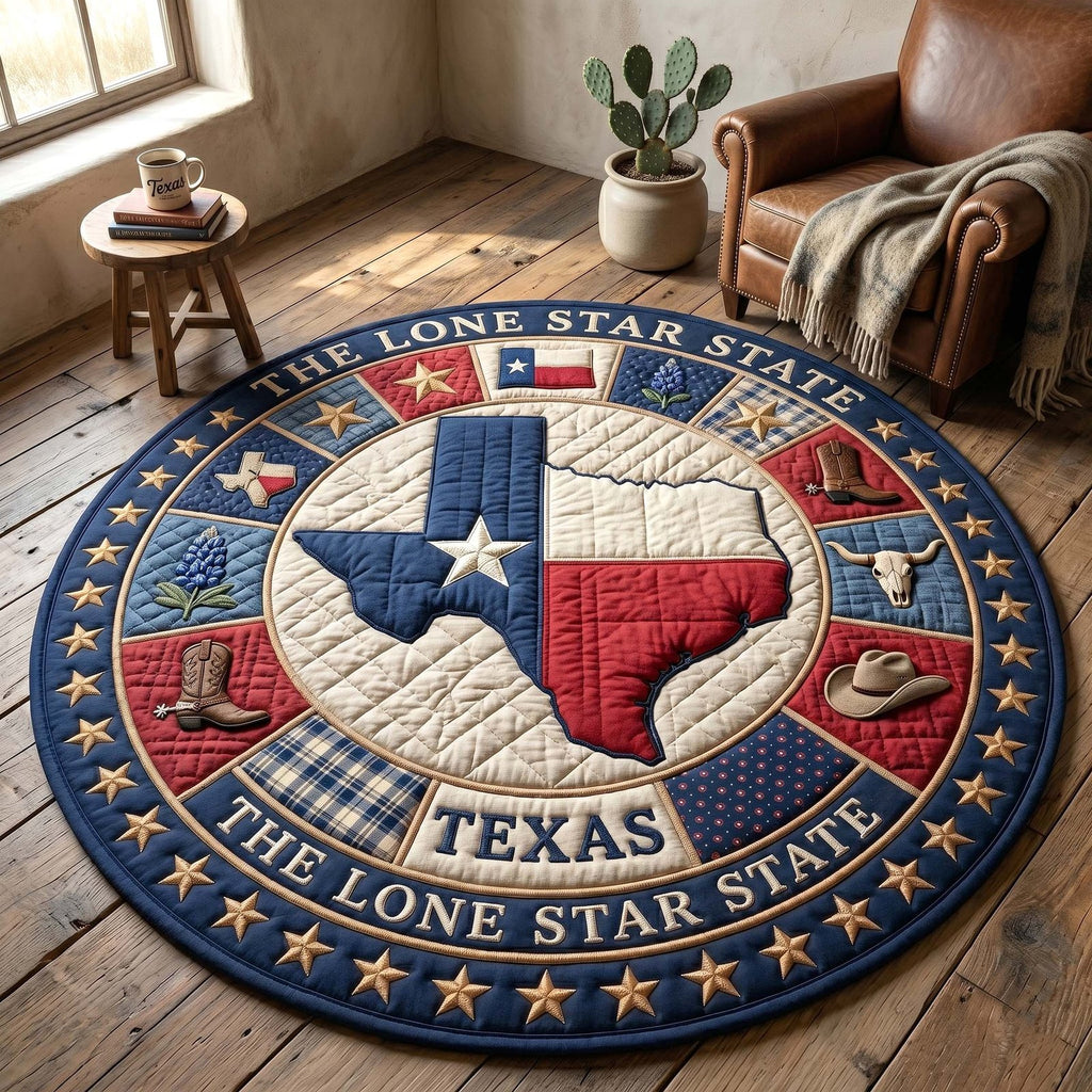 Lone Star Round Mat Rug - Nature Design | Serene Home Decor