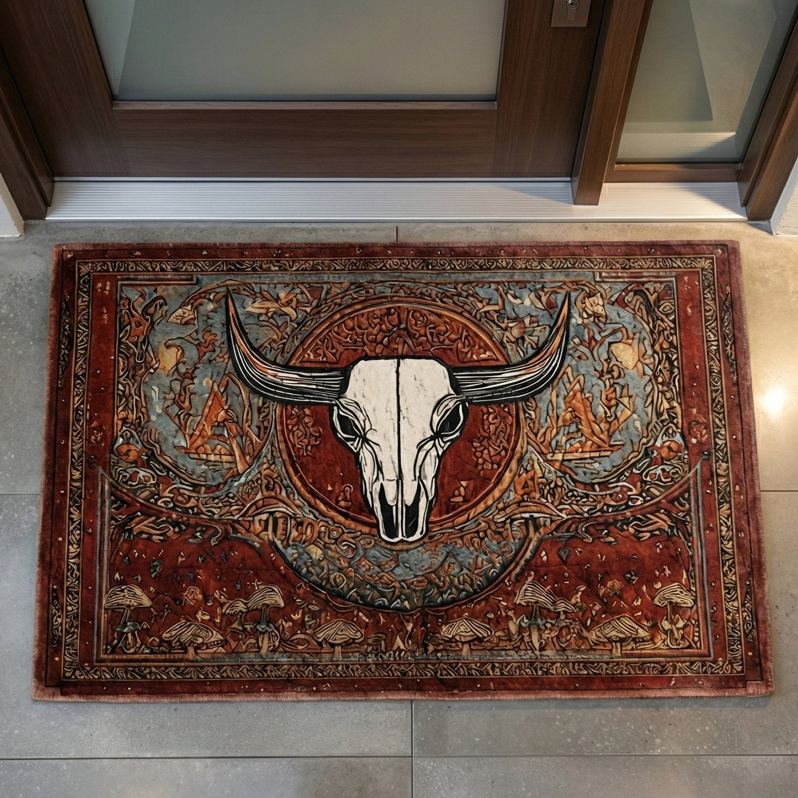 Longhorn Heritage Doormat - Nature Design | Printed Welcome Doormat