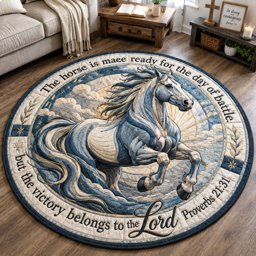 Lord’s Victory Round Mat Rug - Nature Design | Serene Home Decor
