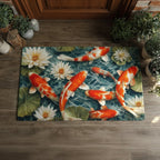 Lotus Koi Fish Doormat - Nature Design | Printed Welcome Doormat