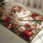 Love Letter area rug in a living room