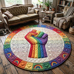 Love Pride Round Mat Rug - Nature Design | Serene Home Decor