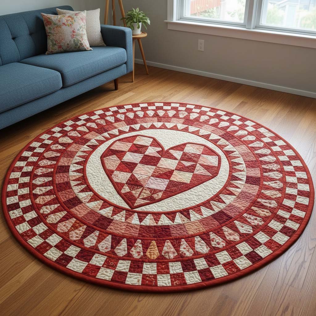 Love Treasure Round Mat Rug - Nature Design | Serene Home Decor