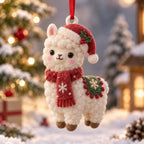 Lovely Alpaca Christmas Ornament