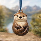 Lovely Otter Christmas Ornament
