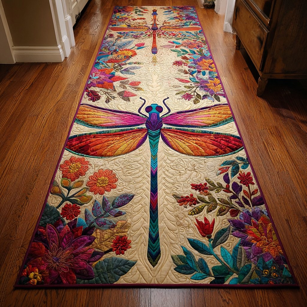 Lovely Dragonfly Runner Carpet Runner Rug - Cute Pet Design | Animal Printed Runner Rug