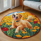 Loyal Friend Round Mat Rug - washable non-slip printed rug